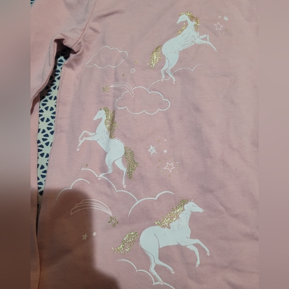 Oshkosh Carter's 3 Piece Toddler Girl Unicorn Flower Pants Set 2T - Picture 4 of 7